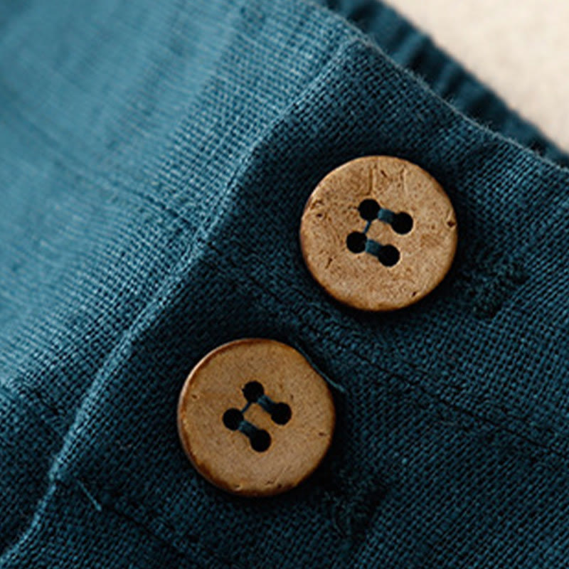Pantaloni da donna a gamba larga con tasche e design semplice a cerniera, ispirati al modello Buddha Stones, per l'estate. - image 2