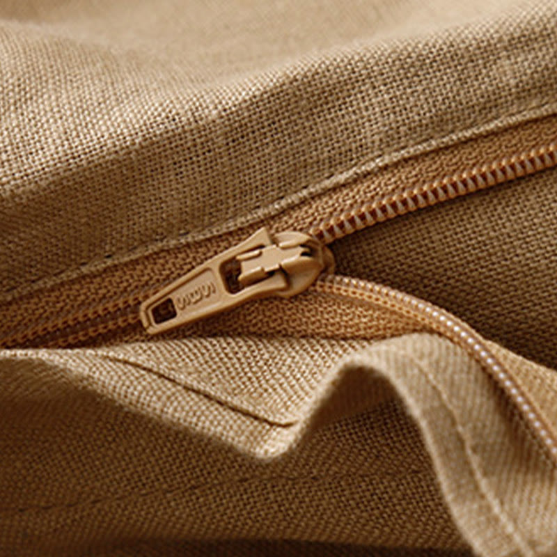 Pantaloni da donna a gamba larga con tasche e design semplice a cerniera, ispirati al modello Buddha Stones, per l'estate. - image 41