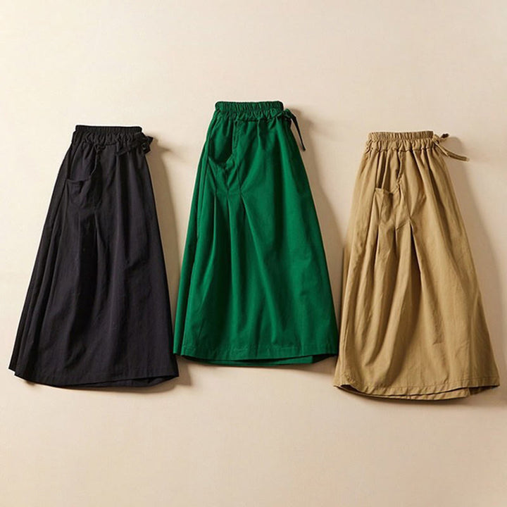 Pantaloncini da donna in cotone con coulisse, casual, tinta unita, con tasche, motivo a rughe , Buddha Stones - image 10
