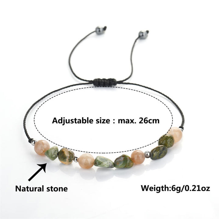 Buddha Stones You Are Amazing Braccialetto positivo in pietra del sole di riolite