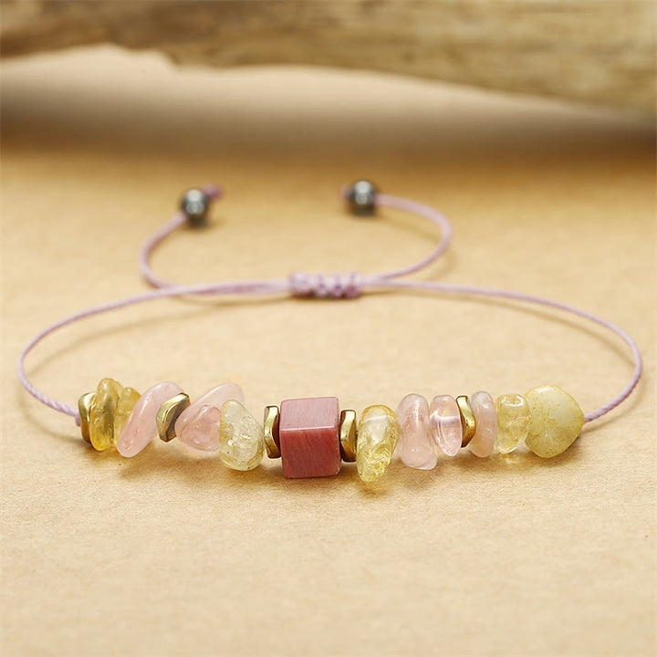 Buddha Stones Thank You Quarzo Rosa Citrino Rodonite Passionale