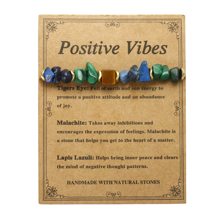 Bracciale anti-ansia con vibrazioni positive in pietra di Buddha, malachite, occhio di tigre, lazurite e lapislazzuli - image 4