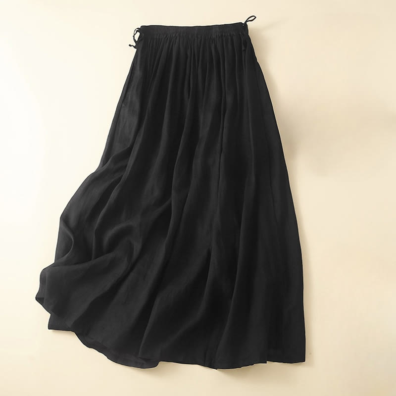 Gonna da donna con elastico in vita e lacci semplici Buddha Stones con tasche - Nero - US8-10, UK/AU12-14, EU40-42 (2XL) - image 16