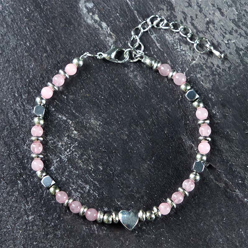 Bracciale Buddha Stones in pietra naturale, amazzonite, ametista, lazurite, lapislazzuli, quarzo rosa, cuore, equilibrio positivo - image 20