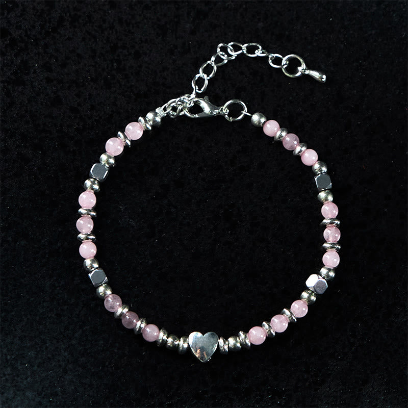 Bracciale Buddha Stones in pietra naturale, amazzonite, ametista, lazurite, lapislazzuli, quarzo rosa, cuore, equilibrio positivo - image 21