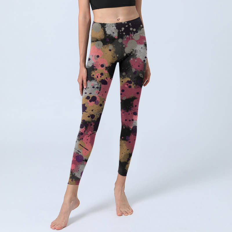 Leggings da yoga da donna con stampa a schizzi Buddha Stones - image 5