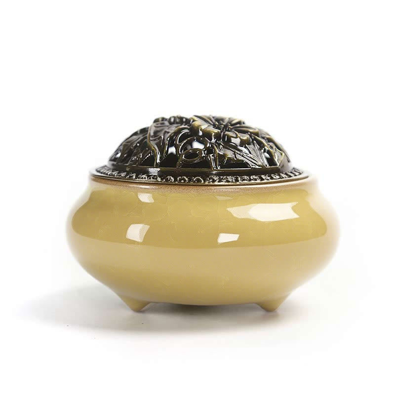 Buddha Stones Bruciatore di incenso in ceramica colorata