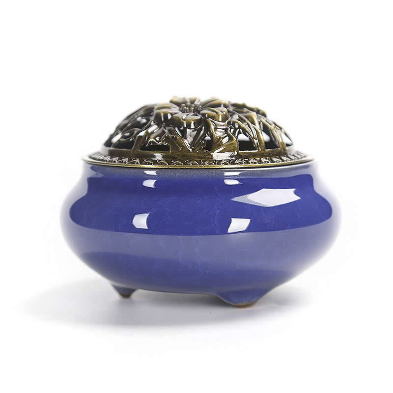 Buddha Stones Bruciatore di incenso in ceramica colorata