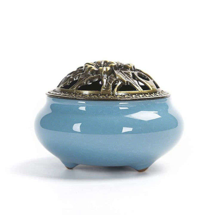 Buddha Stones Bruciatore di incenso in ceramica colorata