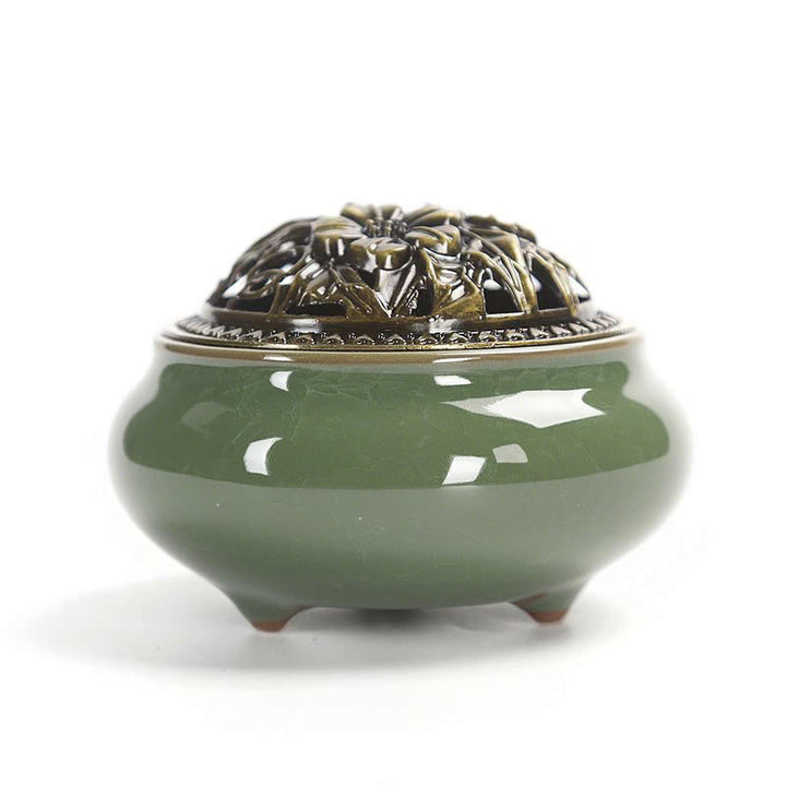 Buddha Stones Bruciatore di incenso in ceramica colorata