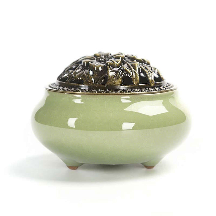 Buddha Stones Bruciatore di incenso in ceramica colorata