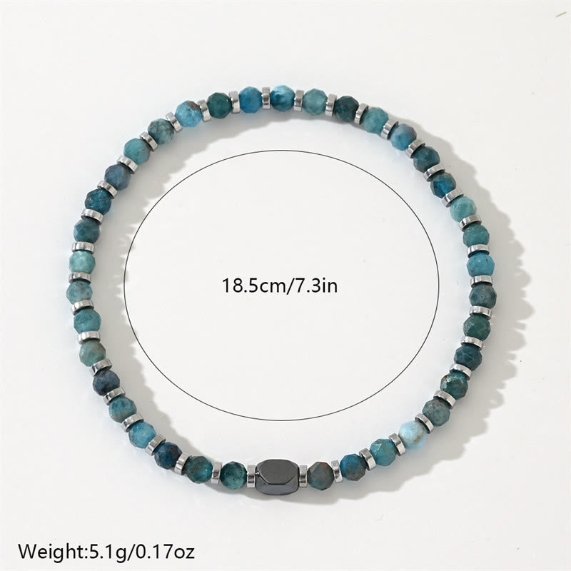 Bracciale di comunicazione in apatite ematite Buddha Stones