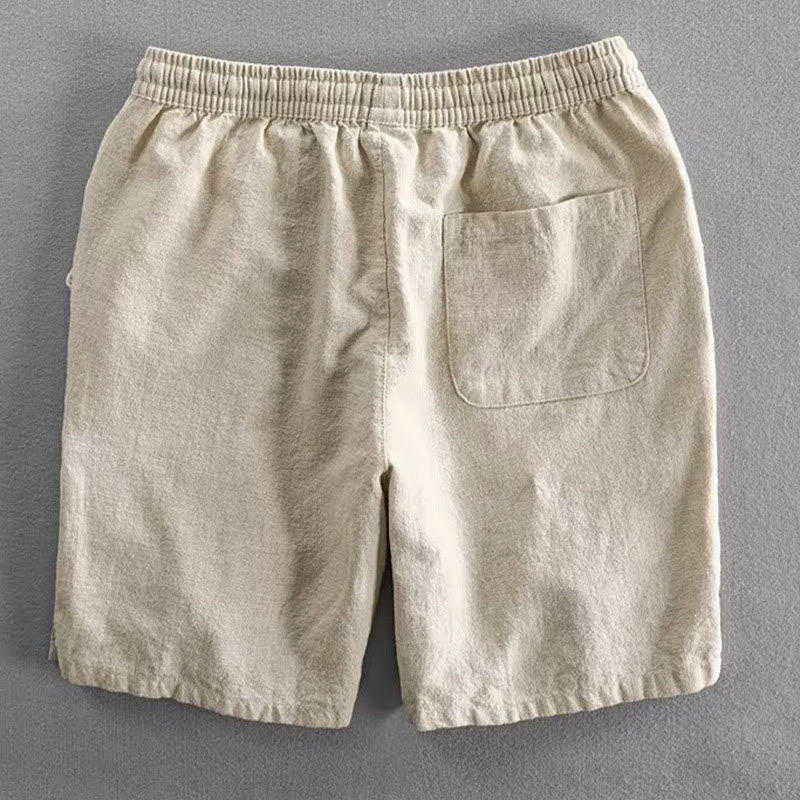 Pantaloncini da uomo in cotone con coulisse e elastico in vita con tasche Buddha Stones - image 13