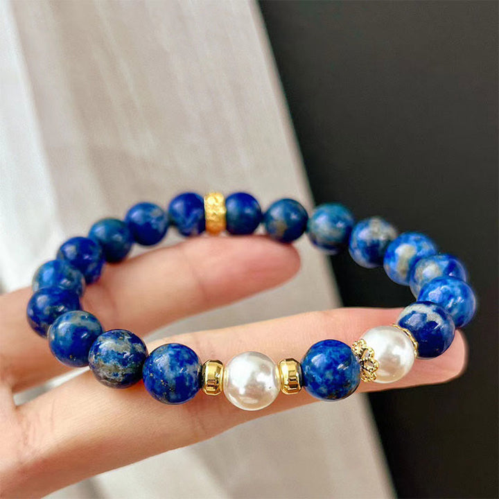 Bracciale Serenity Balance con perle di lapislazzuli e Buddha Stones - image 1