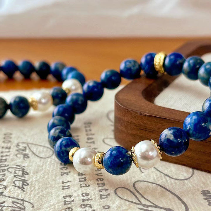 Bracciale Serenity Balance con perle di lapislazzuli e Buddha Stones - image 6