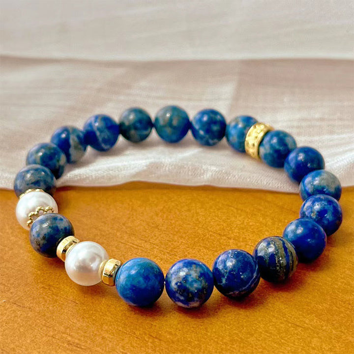 Bracciale Serenity Balance con perle di lapislazzuli e Buddha Stones - image 2