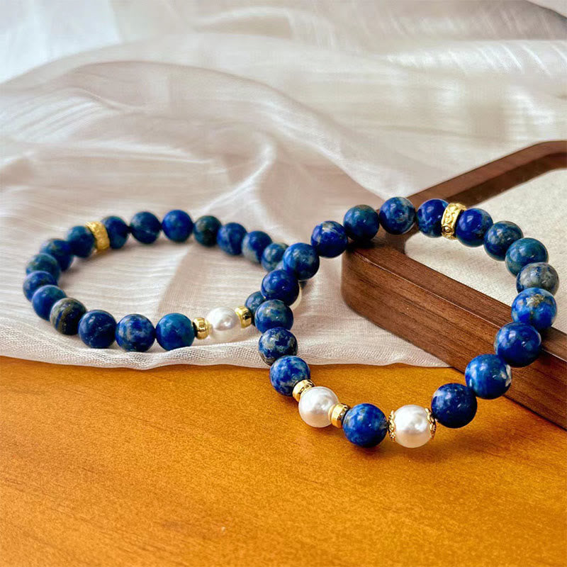 Bracciale Serenity Balance con perle di lapislazzuli e Buddha Stones - image 7