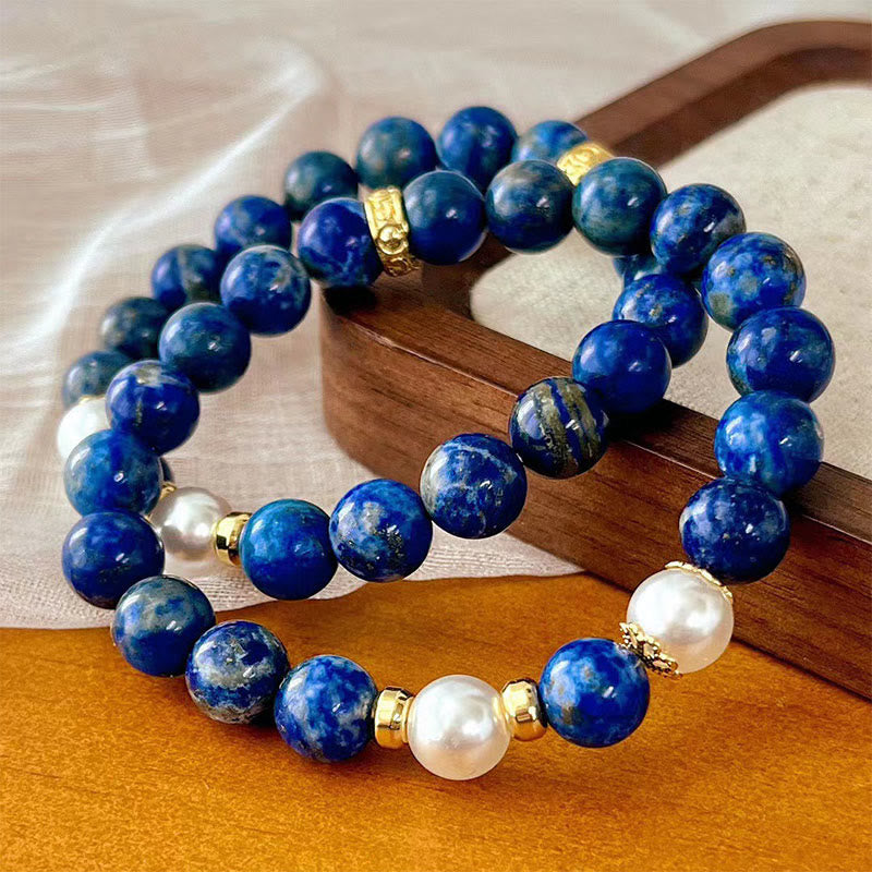 Bracciale Serenity Balance con perle di lapislazzuli e Buddha Stones - image 3