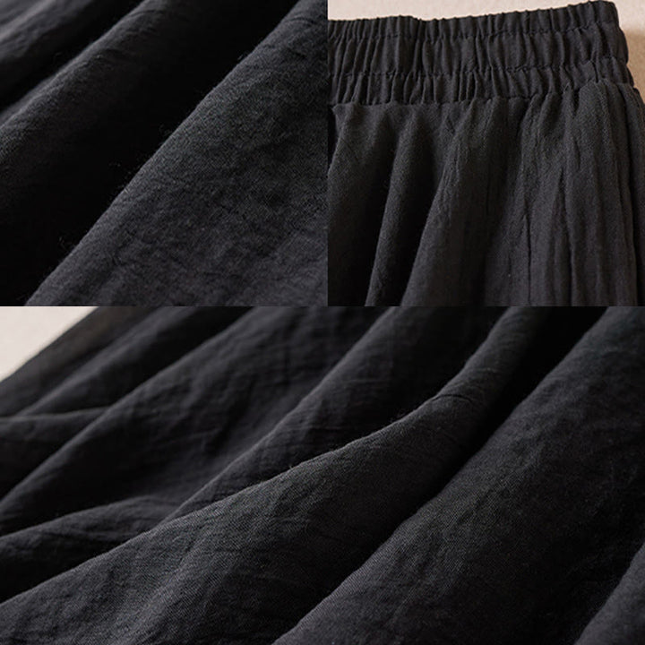 Gonna da donna a vita alta, stile vintage casual, tinta unita, con motivo Buddha Stones. - image 23