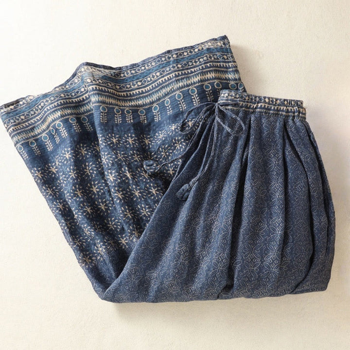 Gonna da donna con coulisse, foderata e tasche, motivo floreale etnico vintage Buddha Stones - image 14