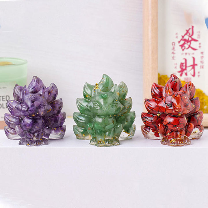 Buddha Stones piccole, varie pietre, quarzo fragola, ametista, avventurina verde, volpe a nove code, guarigione, decorazione per la casa - image 30
