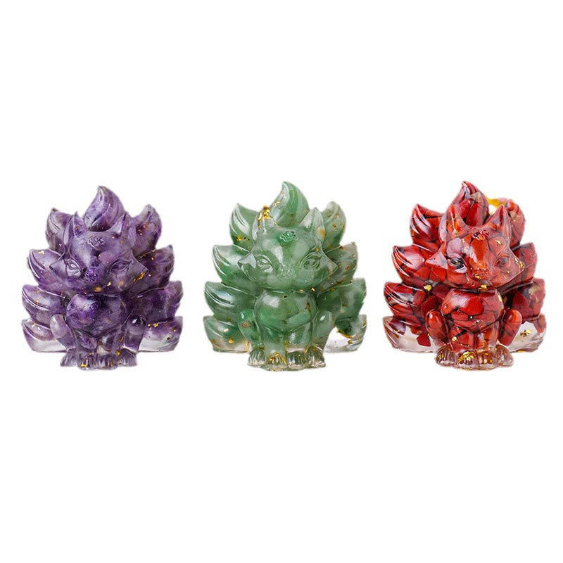 Buddha Stones piccole, varie pietre, quarzo fragola, ametista, avventurina verde, volpe a nove code, guarigione, decorazione per la casa - image 31