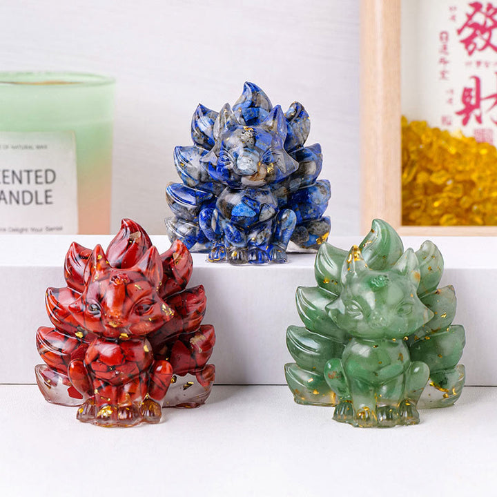 Buddha Stones piccole, varie pietre, quarzo fragola, ametista, avventurina verde, volpe a nove code, guarigione, decorazione per la casa - image 0