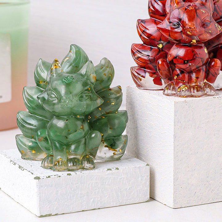 Buddha Stones piccole, varie pietre, quarzo fragola, ametista, avventurina verde, volpe a nove code, guarigione, decorazione per la casa - image 10