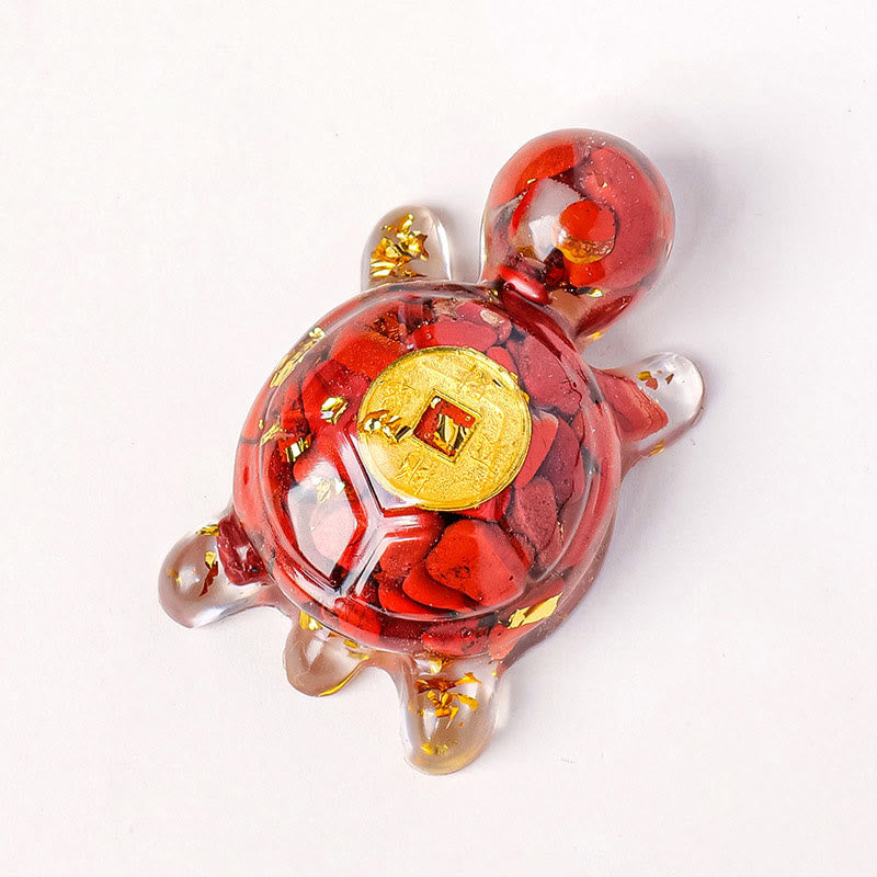 Buddha Stones, piccole, varie, cristalli, avventurina verde, ametista, tartaruga, monete di rame, portafortuna, decorazione per la casa - Diaspro rosso 5*3cm - image 6