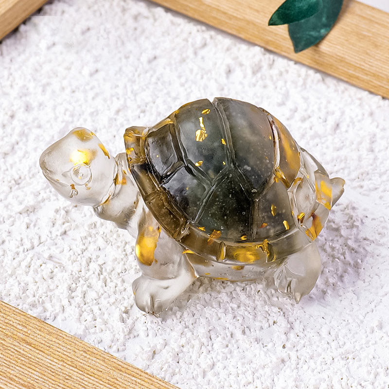 Buddha Stones Varie Pietre Citrino Avventurina Verde Ametista Mini Tartaruga Prosperità Decorazione per la Casa - Labradorite 5*3*2,7 cm - image 4