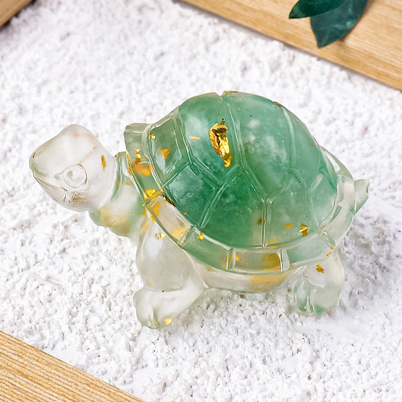 Buddha Stones Varie Pietre Citrino Avventurina Verde Ametista Mini Tartaruga Prosperità Decorazione per la Casa - Avventurina verde 5*3*2,7 cm - image 6