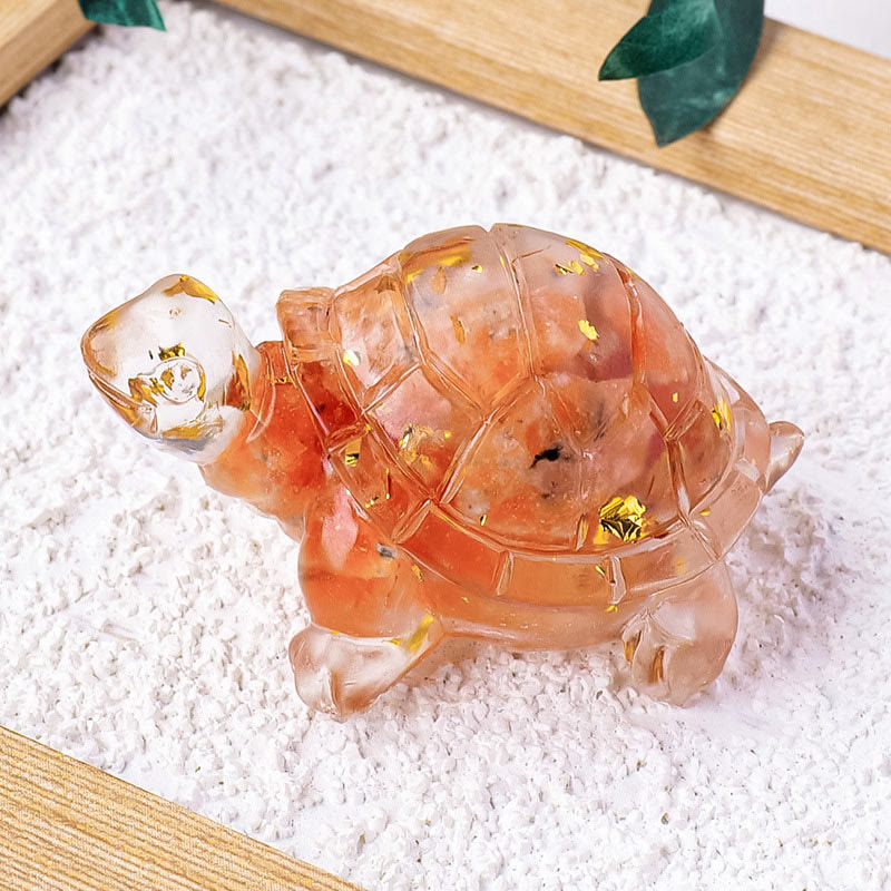 Buddha Stones Varie Pietre Citrino Avventurina Verde Ametista Mini Tartaruga Prosperità Decorazione per la Casa - Pietra del sole 5*3*2,7 cm - image 23