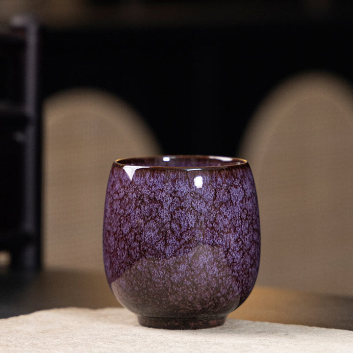 Tazza da tè in ceramica Kung Fu, realizzata a mano in Cina, realizzata con Buddha Stones e adattata al forno Jianzhan, 150 ml