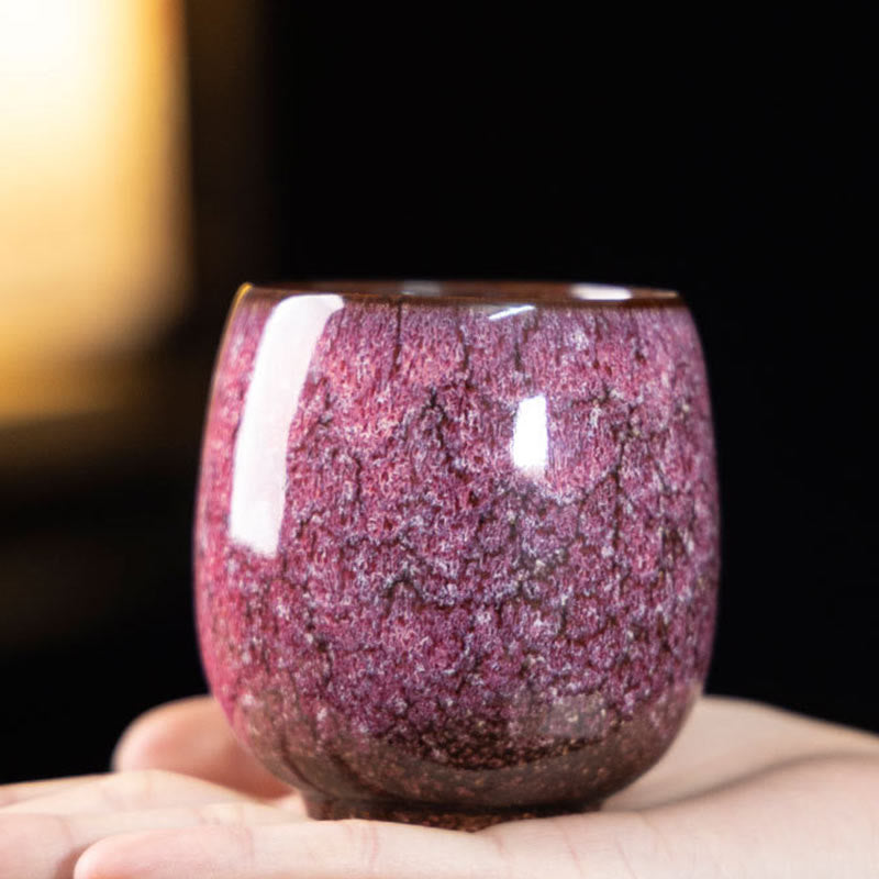 Tazza da tè in ceramica Kung Fu, realizzata a mano in Cina, realizzata con Buddha Stones e adattata al forno Jianzhan, 150 ml