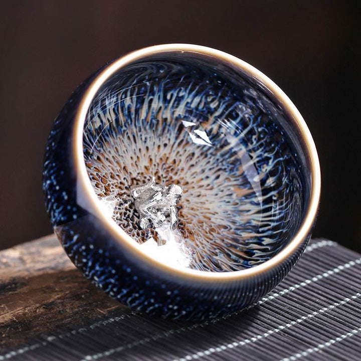 Tazza da tè in ceramica Buddha Stones 12 segni dello zodiaco cinese, realizzata a mano in Cina, motivo: Jianzhan, pesce koi, loto, drago, fenice, tazza da tè Kung Fu, 70 ml - Scimmia 7,2 cm*4,2 cm*70 ml - image 23