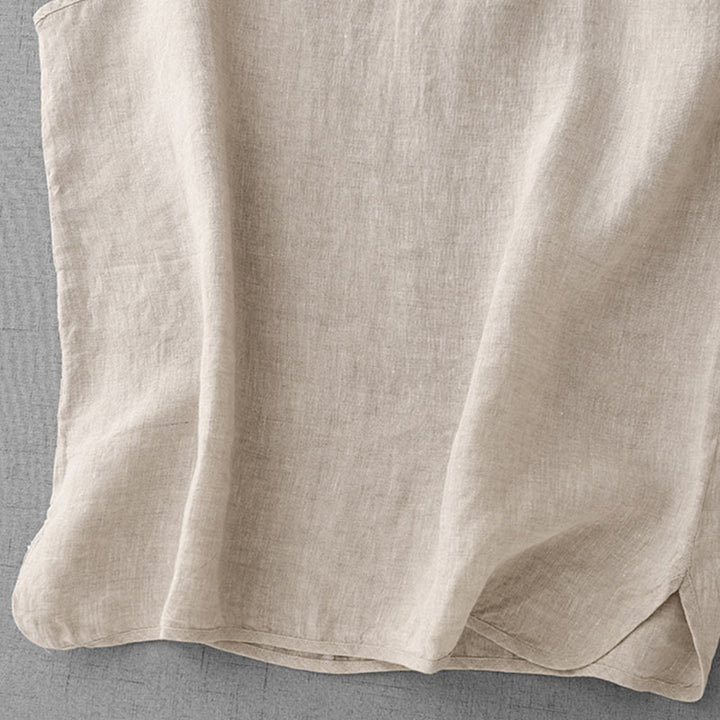 Gilet da donna in cotone e lino con cinturino regolabile, modello Buddha Stones Summer Plain - image 4