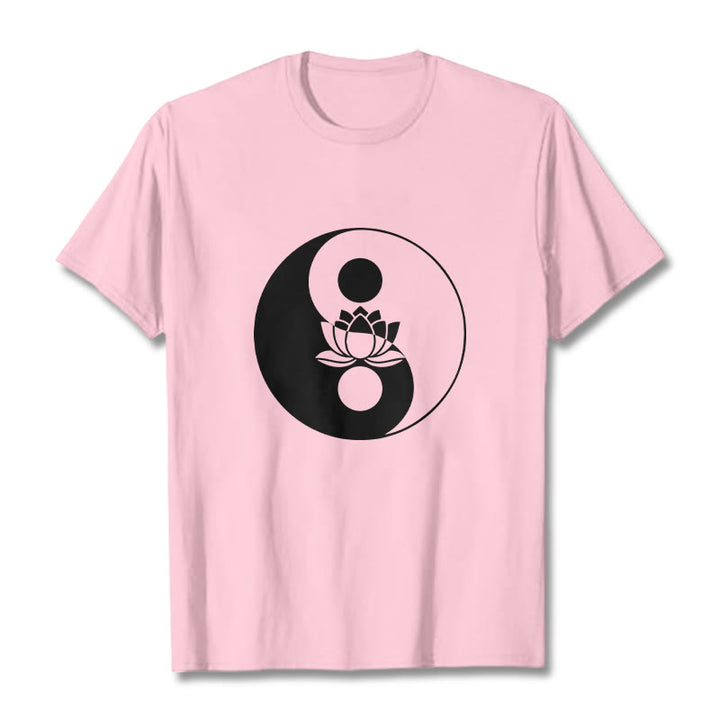 Maglietta Buddha Stones fiore di loto Yin Yang - Rosa chiaro - 2XL - image 12