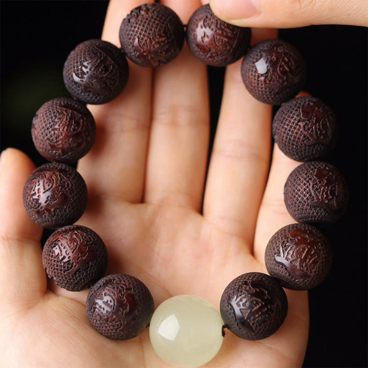 Braccialetto PiXiu Warmth con incisione in palissandro tibetano Buddha Stones - image 9