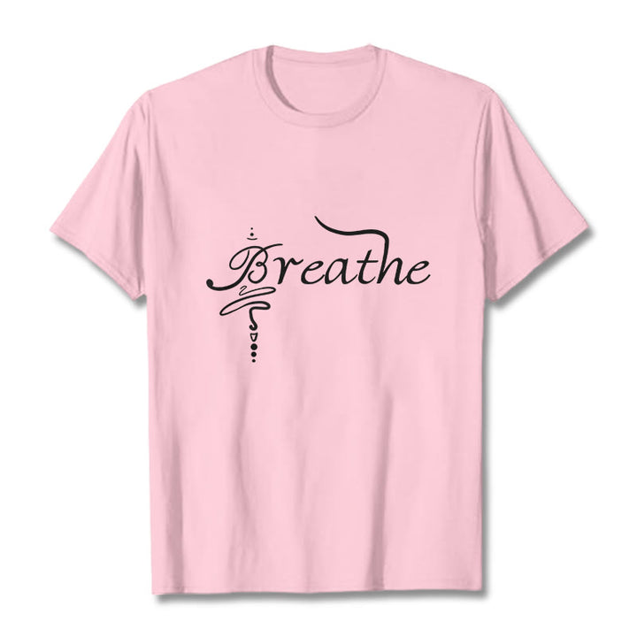 Maglietta Buddha Stones Breathe Word Tee - Rosa chiaro - 2XL - image 12