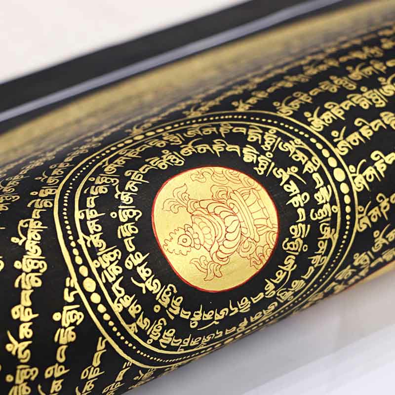 Buddha Stones , pittura tibetana Thangka, Om Mani Padme Hum, scrittura, decorazione fatta a mano (stile casuale) - image 19