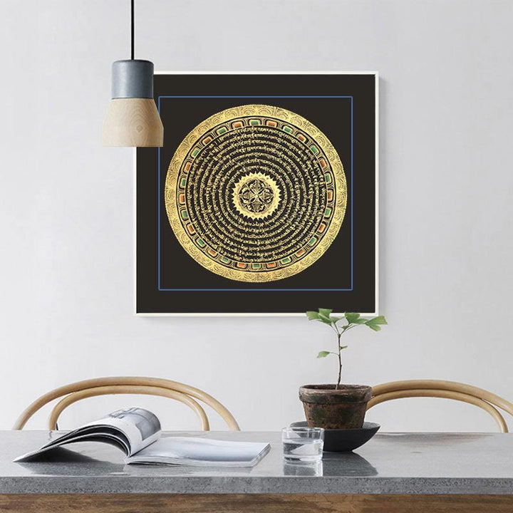 Buddha Stones, pittura tibetana Thangka, sei parole vere, scrittura, decorazione fatta a mano, scatola cieca (stile casuale) - image 4