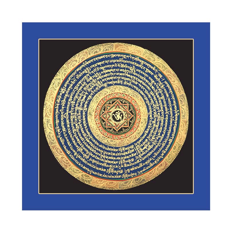Buddha Stones, pittura tibetana Thangka, sei parole vere, scrittura, decorazione fatta a mano, scatola cieca (stile casuale) - image 11