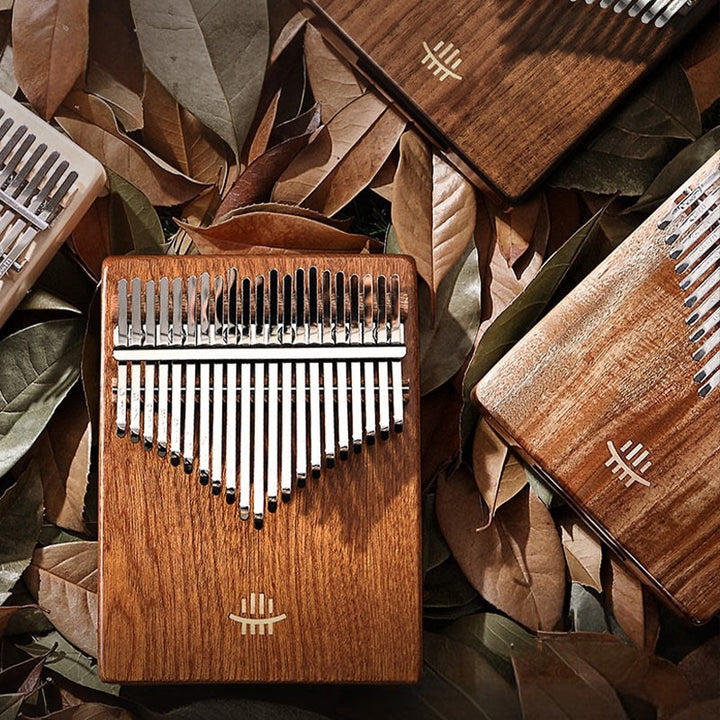 Buddha Stones Kalimba 21 tasti pianoforte a pollice in acacia e acero, legno di sapele, pianoforte portatile per dita