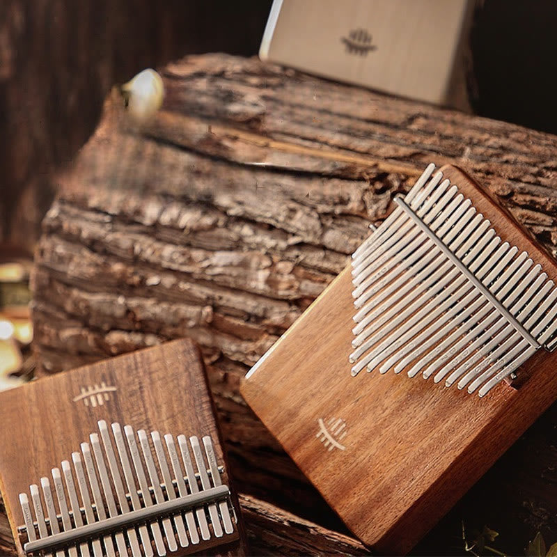 Buddha Stones Kalimba 21 tasti pianoforte a pollice in acacia e acero, legno di sapele, pianoforte portatile per dita