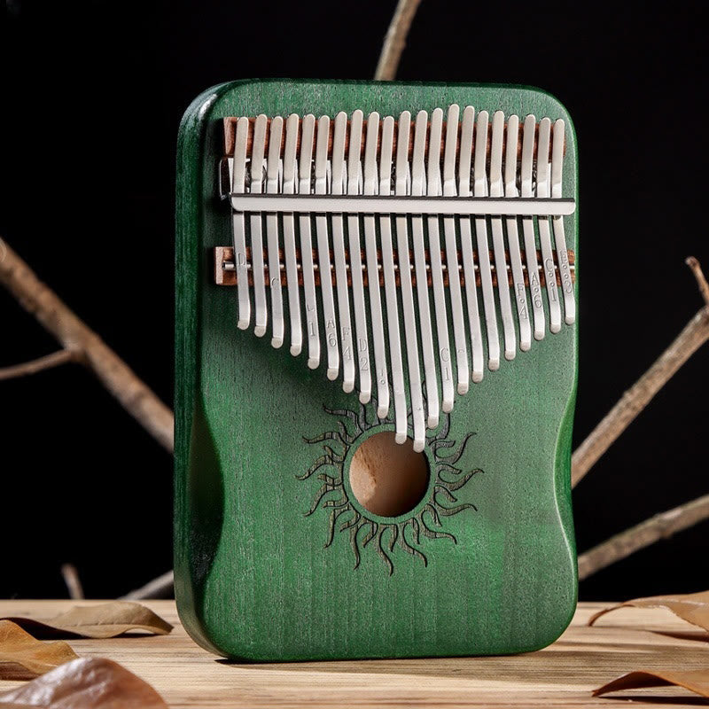 Buddha Stones Kalimba 17/21 tasti, pianoforte a pollice, modello Sun, in legno d'acero, pianoforte portatile per principianti
