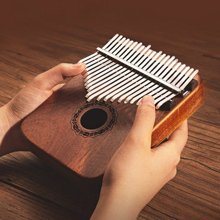 Buddha Stones Kalimba 21 tasti pianoforte a pollice in legno di sandalo giallo pianoforte portatile per dita