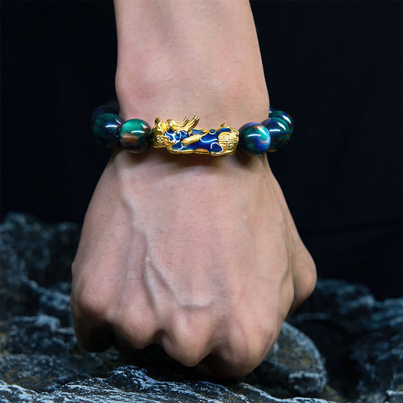 Braccialetto di guarigione positiva PiXiu con salice marino colorato Buddha Stones che cambia colore - image 13