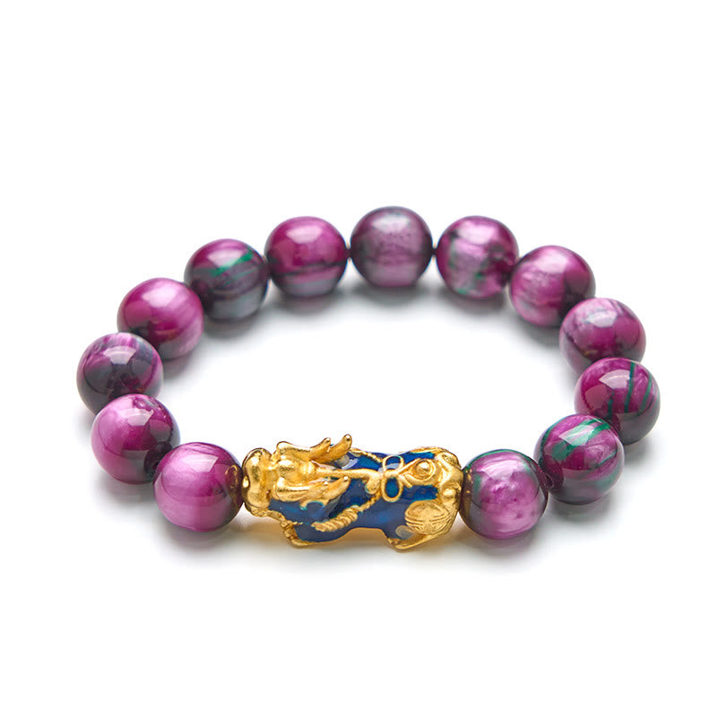 Braccialetto di guarigione positiva PiXiu con salice marino colorato Buddha Stones che cambia colore - image 7