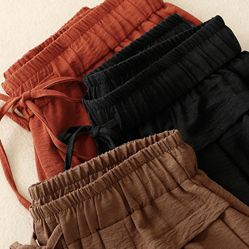 Pantaloni larghi da donna con coulisse, modello Buddha Stones, casual, etnici, semplici, con tasche - image 20