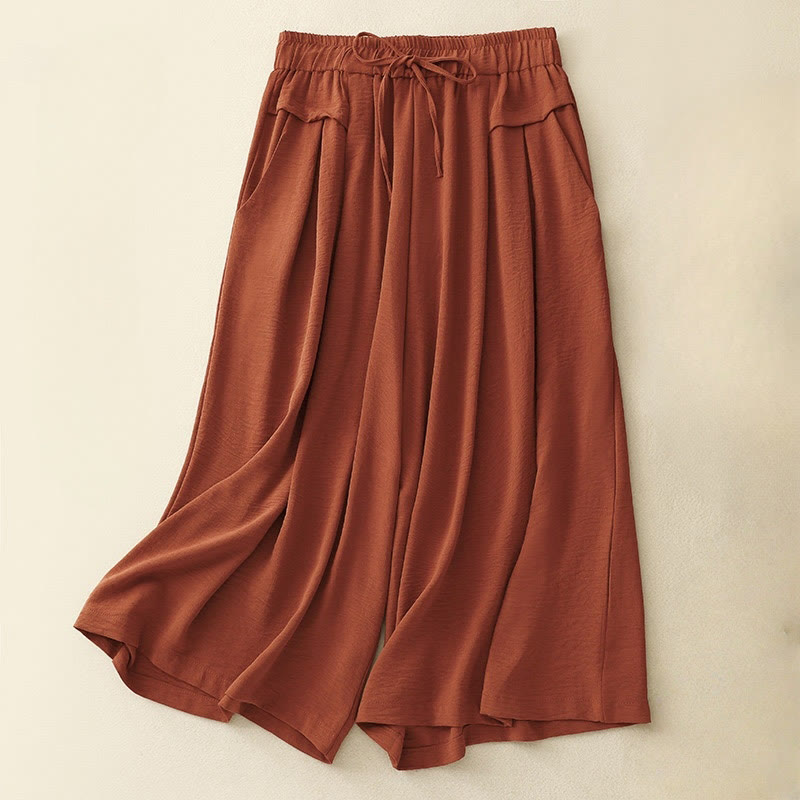 Pantaloni larghi da donna con coulisse, modello Buddha Stones, casual, etnici, semplici, con tasche - Cioccolato - US8-10, UK/AU12-14, EU40-42 (2XL) - image 13